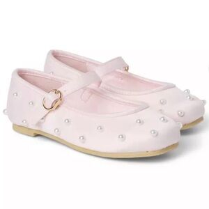 Girls' Pink Pearl Mary Jane Flats